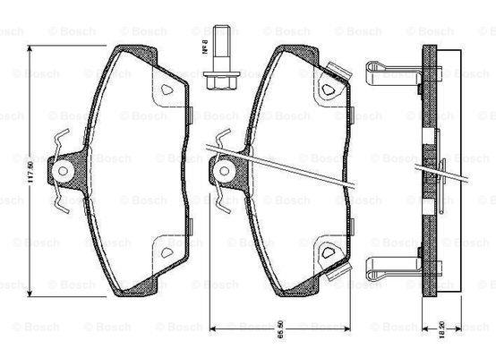 Bosch 0 986 TB2 639 Brake Pad Set, disc brake 0986TB2639