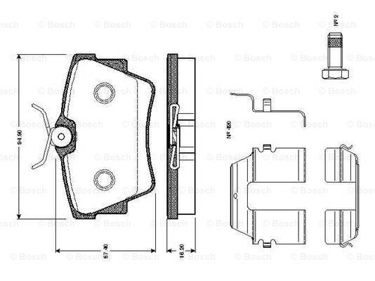 Bosch 0 986 TB2 739 Brake Pad Set, disc brake 0986TB2739