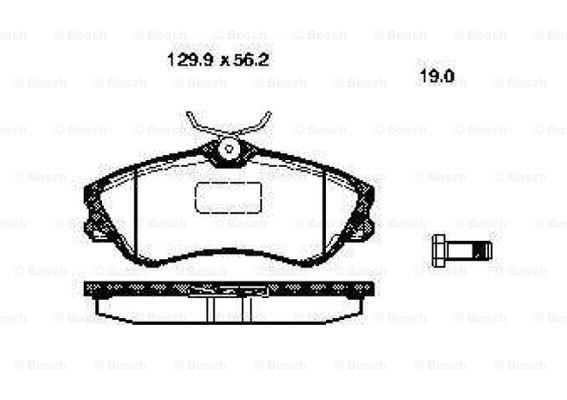 Bosch 0 986 TB2 757 Brake Pad Set, disc brake 0986TB2757