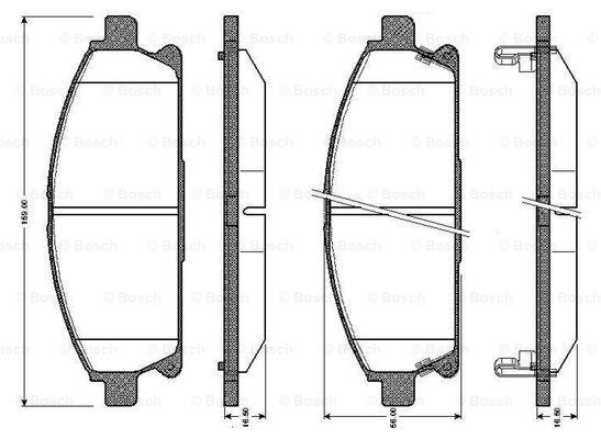 Bosch 0 986 TB2 776 Brake Pad Set, disc brake 0986TB2776