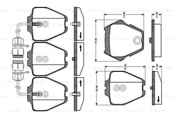 Bosch 0 986 TB2 809 Brake Pad Set, disc brake 0986TB2809