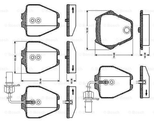 Bosch 0 986 TB2 810 Brake Pad Set, disc brake 0986TB2810