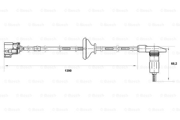 Bosch 0 265 001 332 Sensor ABS 0265001332