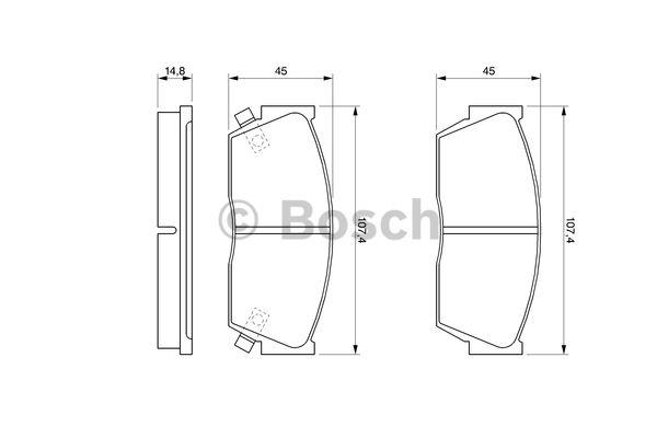 Bosch 0 986 493 260 Brake Pad Set, disc brake 0986493260