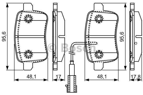 Bosch Brake pad set – price 192 PLN