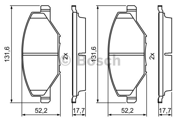 Bosch Brake pad set – price [object Object] PLN