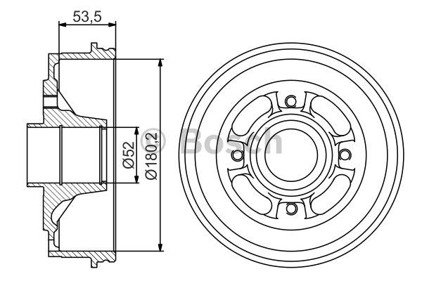 Bosch Rear brake drum – price