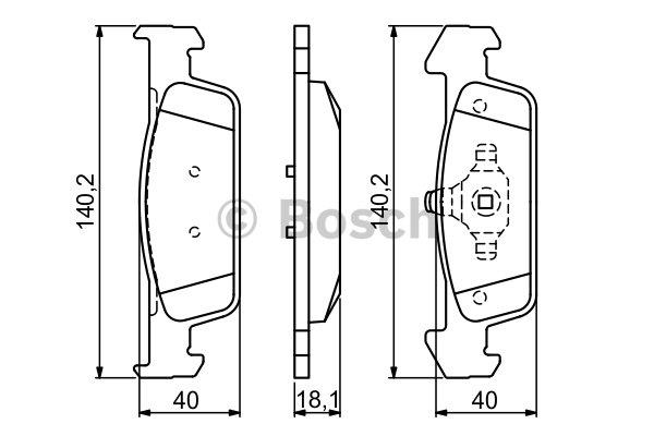 Bosch Brake pad set – price 117 PLN