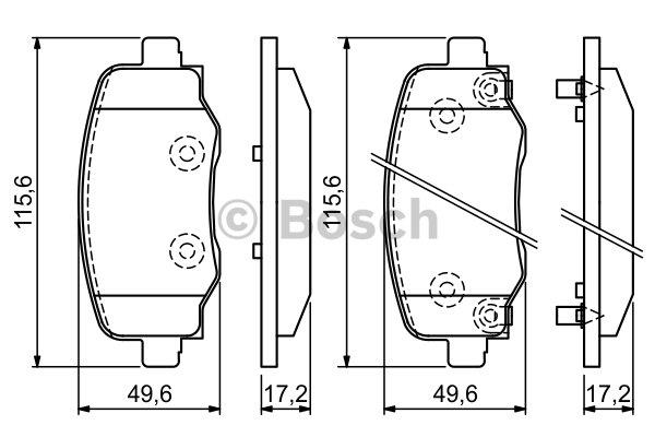 Bosch Brake pad set – price 175 PLN