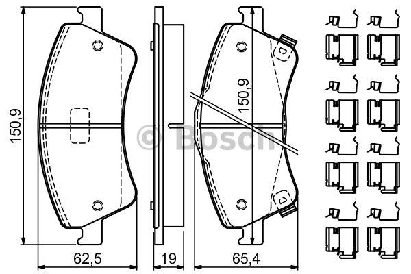 Bosch Brake pad set – price 191 PLN