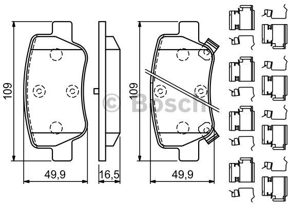 Bosch Brake pad set – price 138 PLN