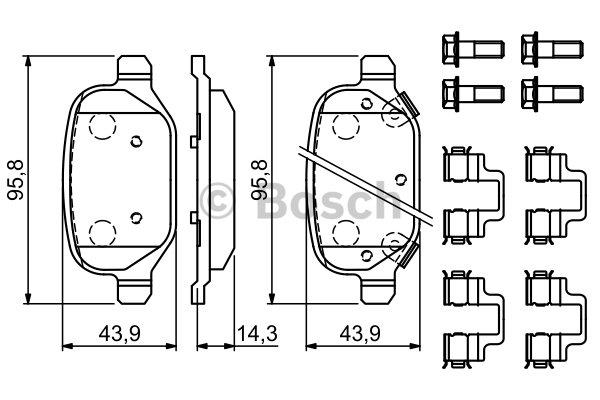 Bosch Brake pad set – price 152 PLN