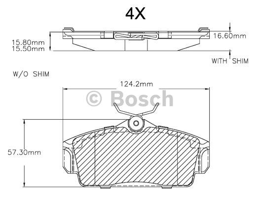 Bosch F 03A 150 017 Brake Pad Set, disc brake F03A150017
