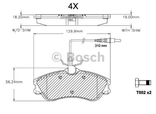 Bosch F 03A 150 022 Brake Pad Set, disc brake F03A150022