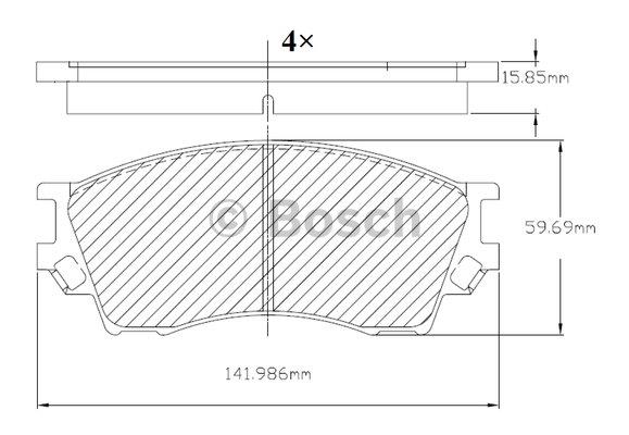Bosch F 03B 150 034 Brake Pad Set, disc brake F03B150034