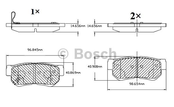 Bosch F 03B 150 070 Brake Pad Set, disc brake F03B150070