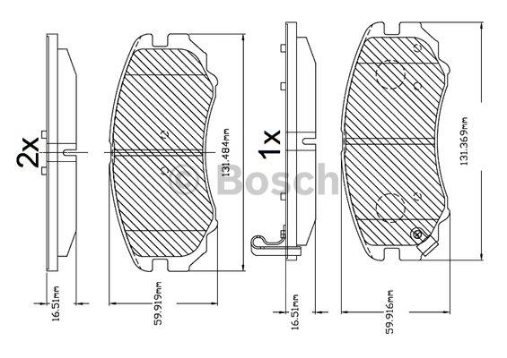Bosch F 03B 150 106 Brake Pad Set, disc brake F03B150106