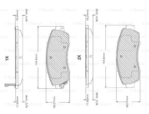 Bosch F 03B 150 149 Brake Pad Set, disc brake F03B150149