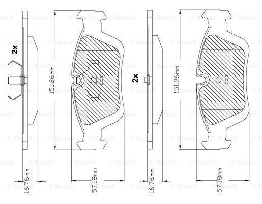 Bosch F 03B 150 243 Brake Pad Set, disc brake F03B150243