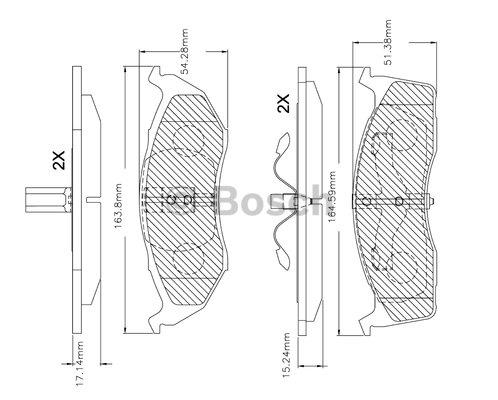 Bosch F 03B 150 250 Brake Pad Set, disc brake F03B150250