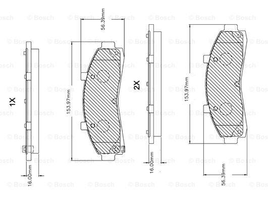 Bosch F 03B 150 255 Brake Pad Set, disc brake F03B150255