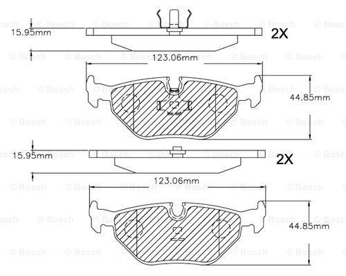 Bosch F 03B 150 266 Brake Pad Set, disc brake F03B150266