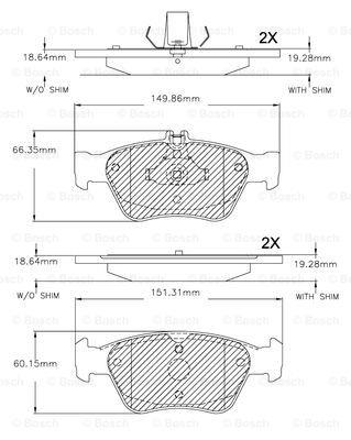 Bosch F 03B 150 271 Brake Pad Set, disc brake F03B150271