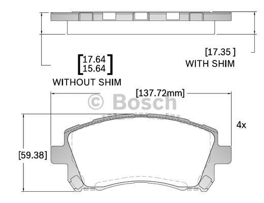 Bosch F 03B 150 273 Brake Pad Set, disc brake F03B150273