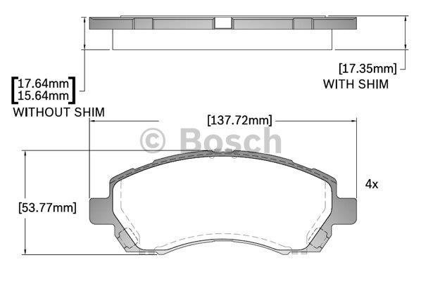 Bosch F 03B 150 274 Brake Pad Set, disc brake F03B150274