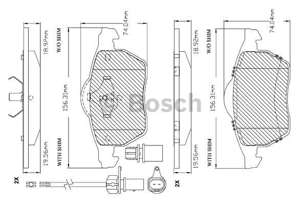 Bosch F 03B 150 297 Brake Pad Set, disc brake F03B150297