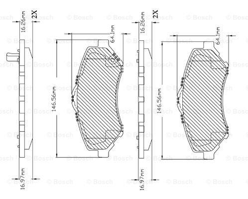 Bosch F 03B 150 402 Brake Pad Set, disc brake F03B150402