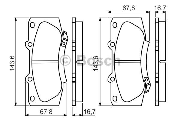 Brake pad set Bosch 0 986 495 352