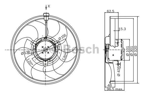 Radiator cooling fan motor Bosch F 006 B10 257