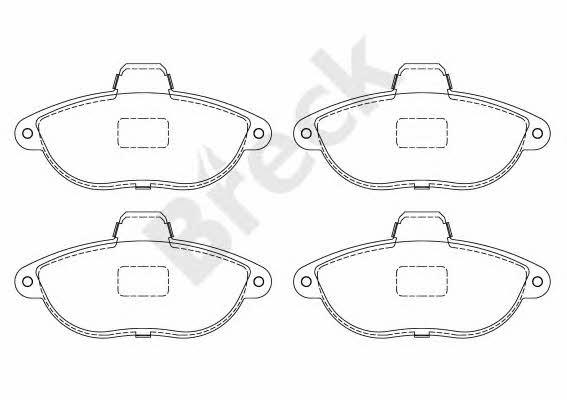 Brake pad Citroen Evasion: 230420070110 Breck Brake pad set