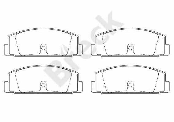 Brake pad kit Mazda 6: 240450070400 Breck Brake pad set