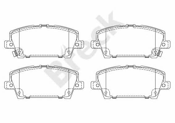 Breck 24087 00 701 10 Brake Pad Set, disc brake 240870070110