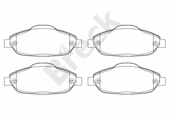 Brake pad set Breck 24660 00 701 00