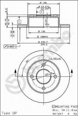 Breco BS 7524 Brake disc BS7524