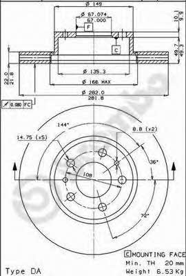 Breco BS 7864 Brake disc BS7864