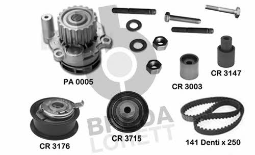  KPA 0598A TIMING BELT KIT WITH WATER PUMP KPA0598A