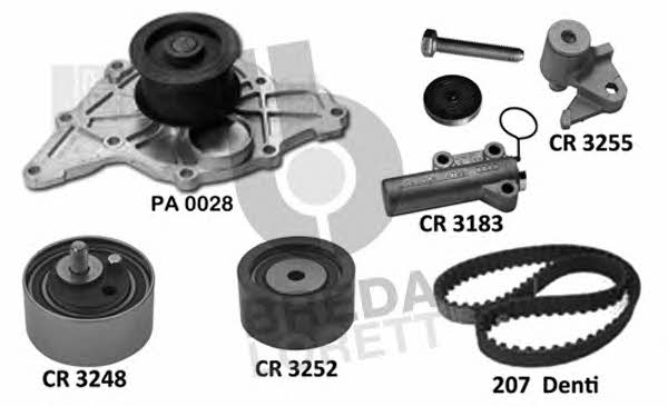 Breda lorett KPA 0793A TIMING BELT KIT WITH WATER PUMP KPA0793A