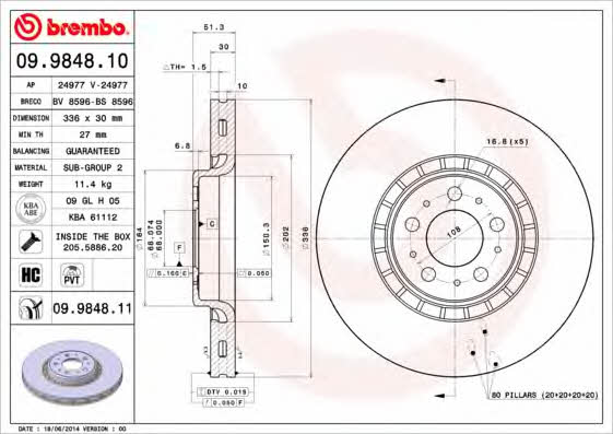 Buy Brembo 09984811 – good price at EXIST.AE!
