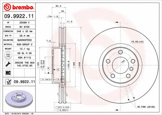 Buy Brembo 09992211 – good price at EXIST.AE!