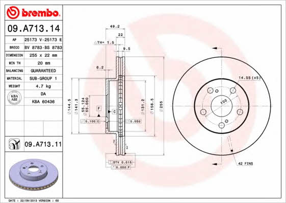 Buy Brembo 09A71311 – good price at EXIST.AE!