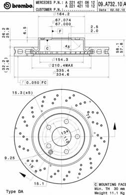 Buy Brembo 09A73211 – good price at EXIST.AE!