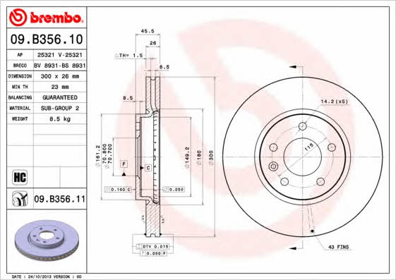 Buy Brembo 09B35611 – good price at EXIST.AE!