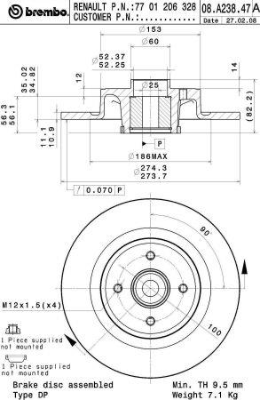 Buy Brembo 08A23847 – good price at EXIST.AE!