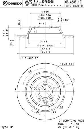 Buy Brembo 08A53611 – good price at EXIST.AE!