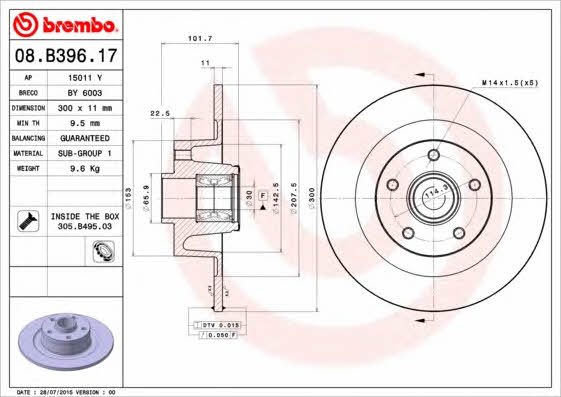 Buy Brembo 08B39617 – good price at EXIST.AE!