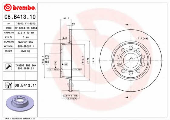 Buy Brembo 08B41311 – good price at EXIST.AE!